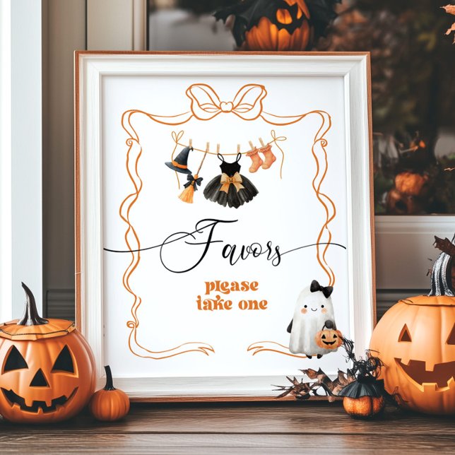 Poster Pequeno Boo Halloween Favor da Linha de Fechamento (Criador carregado)