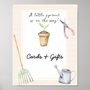 Poster Pequeno broto - cartões e presentes baby shower