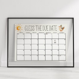 Poster Pequeno Chá de fraldas de Enfermeira Fazenda - Sin