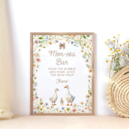 Poster Pequeno Chá de fraldas de Ganso Bar Mãe-osa