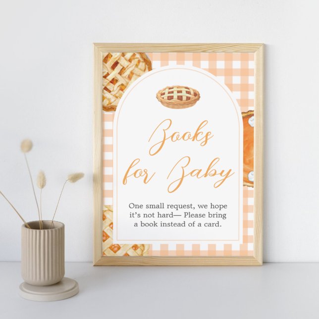 Poster Pequeno Chá de fraldas de tarte Cutie para Sinal d (Little Cutie Pie Fall Baby Shower Books for Baby Sign)