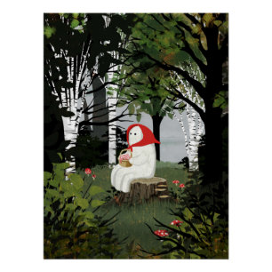 Póster Pequeno Chapéu Vermelho