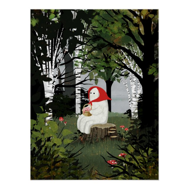 Póster Pequeno Chapéu Vermelho (Frente)