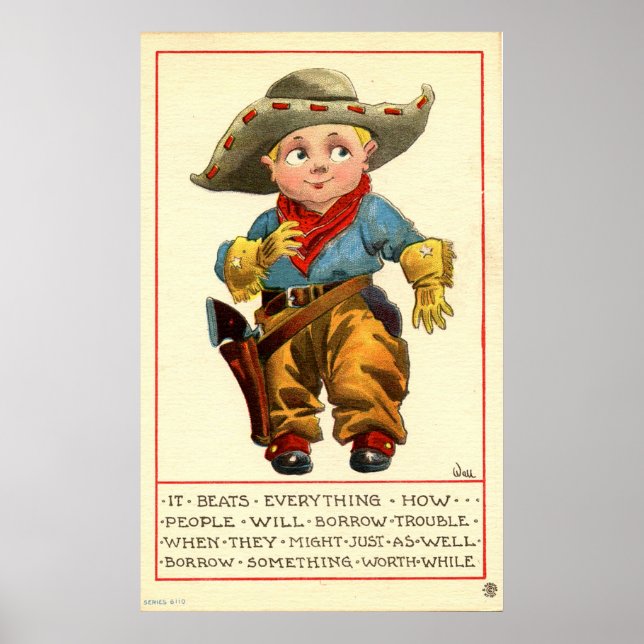 Poster Pequeno Cowboy (Frente)