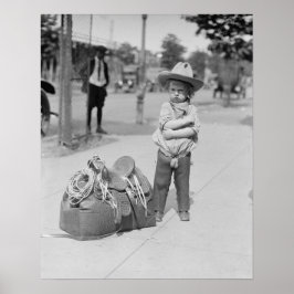 Poster Pequeno Cowboy, 1923. Vintage Photo