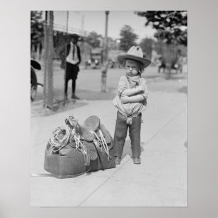 Poster Pequeno Cowboy, 1923. Vintage Photo