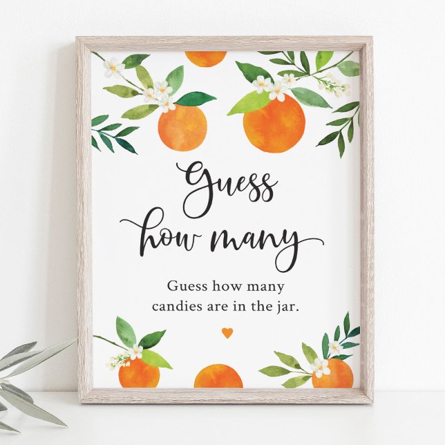 Poster Pequeno Cutie Greenery Floral Adivinha Quantos Sin (Criador carregado)