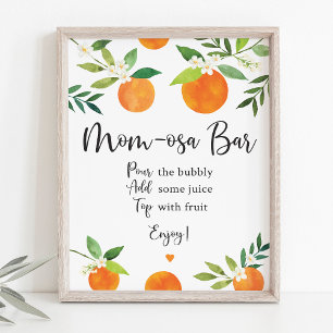 Poster Pequeno Cutie Greenery Floral Mimosa Bar Sinal