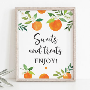 Poster Pequeno Cutie Greenery Floral Sweet Treats Sinal
