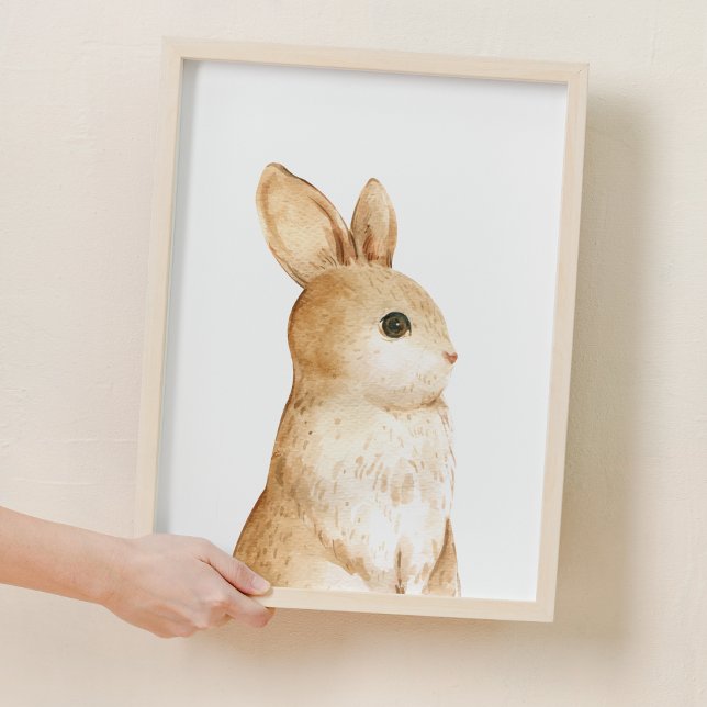 Poster Pequeno Decor de Enfermeiro de Floresta de Coelho (Little Bunny Woodland Nursery Decor)
