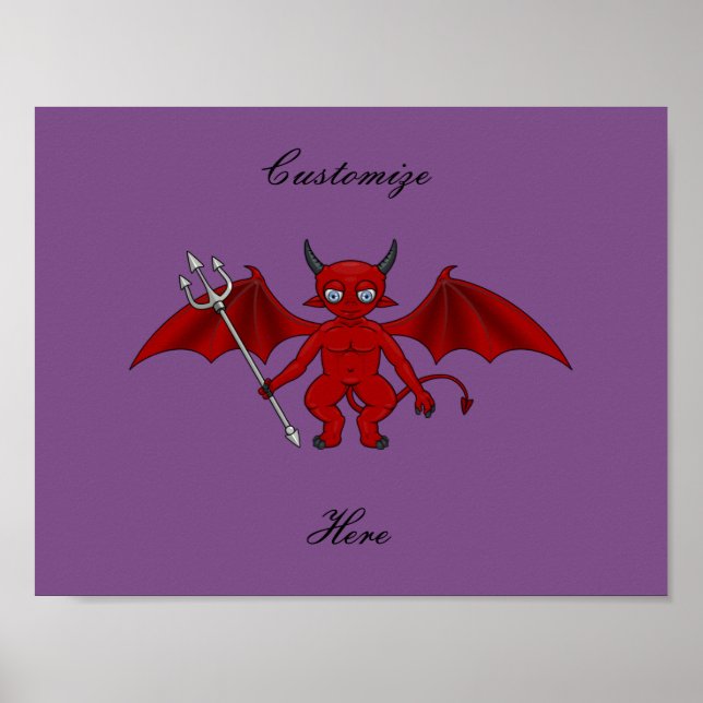 Póster Pequeno Diabo Vermelho Thunder_Cove (Frente)