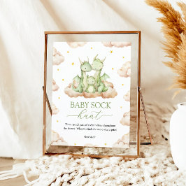 Poster Pequeno Dragão - Chá de fraldas - Sinal de Caça