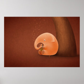 Poster Pequeno Elefante, Grande Ukulele