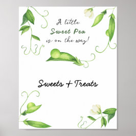 Poster Pequeno Ervilha - doces e guloseimas baby shower