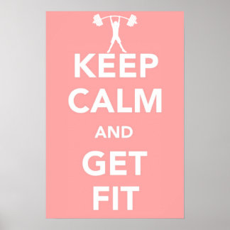poster Pequeno "Fique Calmo E Obtenha Ajustado" - 