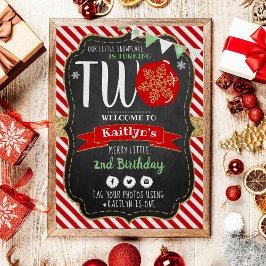 Poster Pequeno Floco de Neve Turning 2! Segundo aniversár