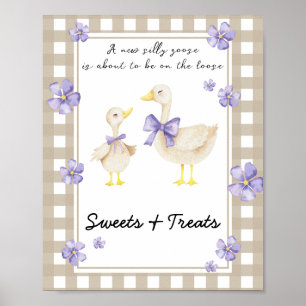 Poster Pequeno ganso - doces e guloseimas baby shower