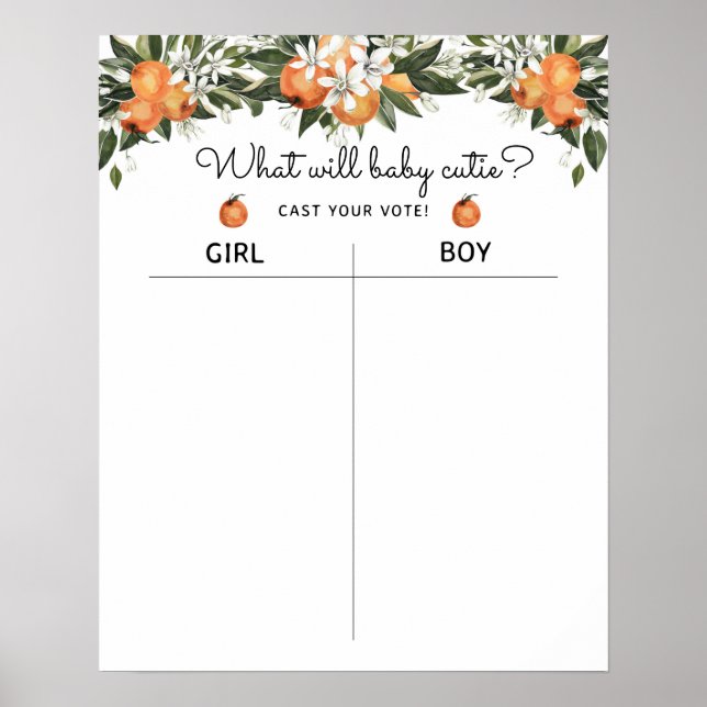 Poster Pequeno Gênero Cutil Revela Seu Sinal De Voto (Frente)