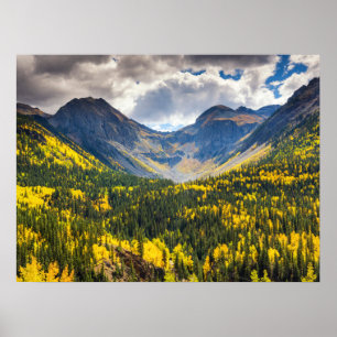 Poster Pequeno Gigante e Kendall Peak, Silverton, Colorad