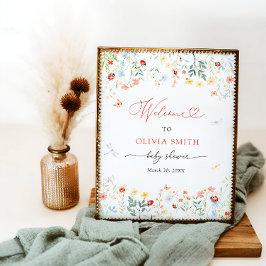 Poster Pequeno Inseto de amor, Chá de fraldas de Jardim d