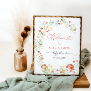 Poster Pequeno Inseto Jardim de Amor Bem-vindo