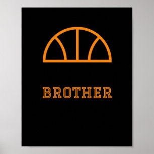 Poster Pequeno Irmão Maior Fã de Basquete