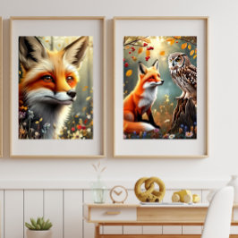 Poster Pequeno Mapa 🦊 Raposa Pequena Luz Contos de Histó