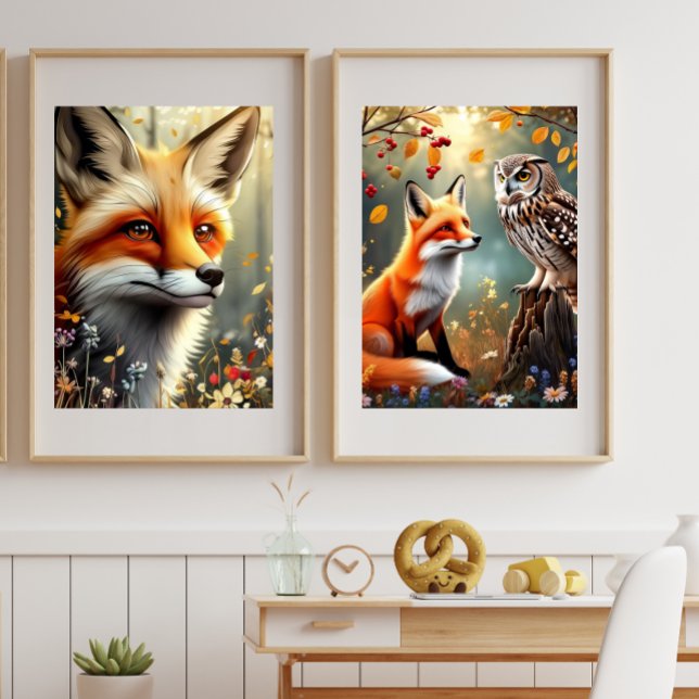 Poster Pequeno Mapa 🦊 Raposa Pequena Luz Contos de Histó (Little Maple Little Light Storybook Tales)