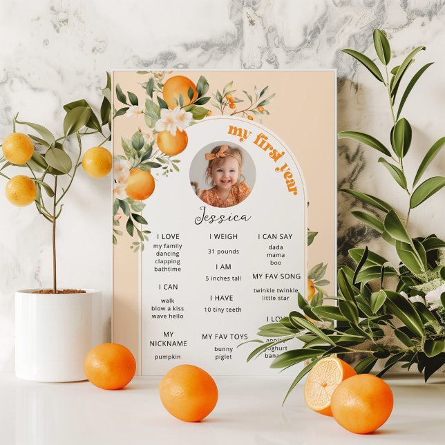 Poster Pequeno marco na primeira festa de aniversário (Criador carregado)