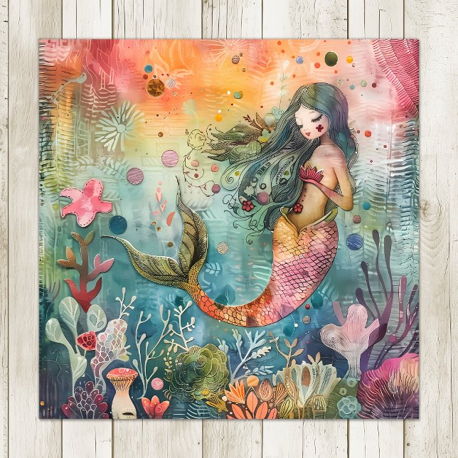 POSTER PEQUENO MERMAID COLORFUL (LITTLE MERMAID COLORFUL POSTER)