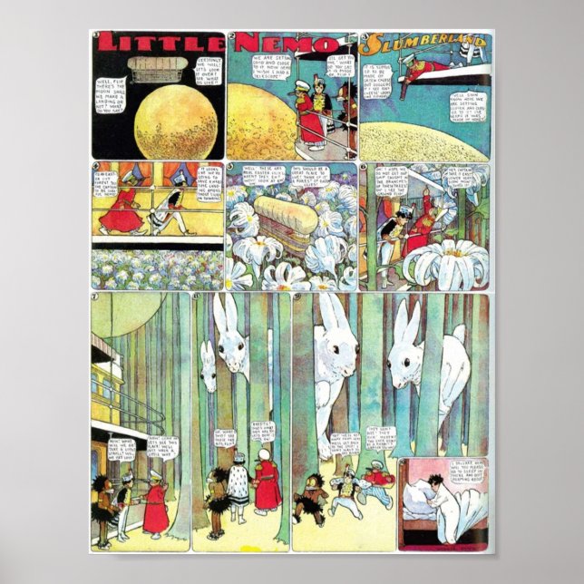 Poster Pequeno Nemo e Coelhos (Frente)