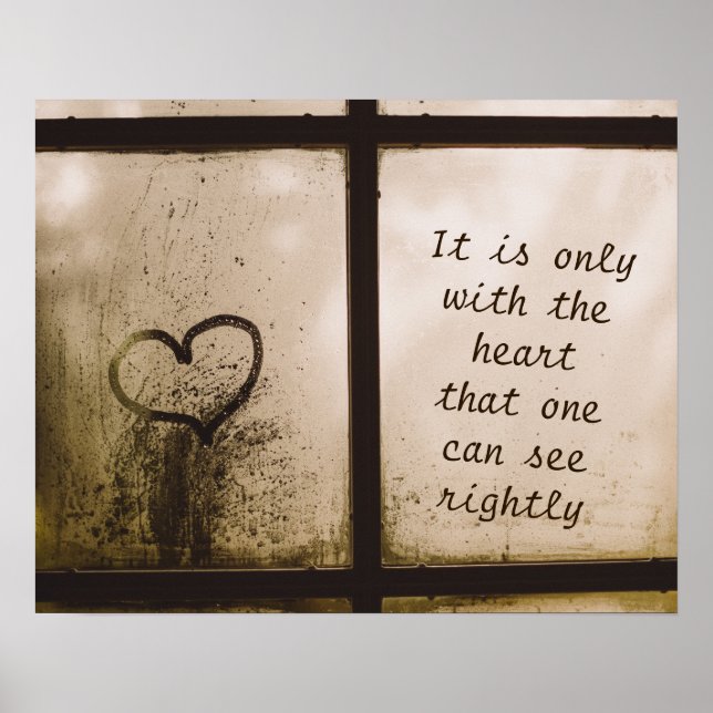 Poster Pequeno Príncipe Zitat (Frente)