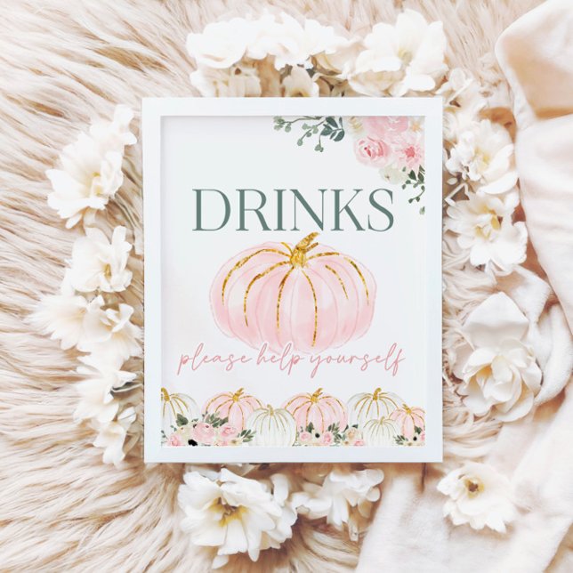 Poster Pequeno Pumpkin Primeiro Aniversário Bebe Sinal de (Criador carregado)