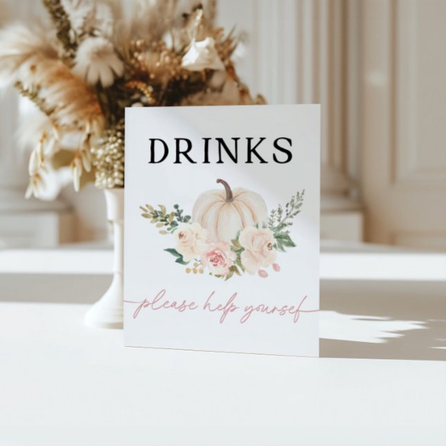 Poster Pequeno Pumpkin Virando Um Sinal De Bar Bebida (Criador carregado)