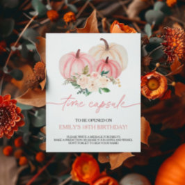 Poster Pequeno Pumpkin Virando Um Sinal De Cápsula