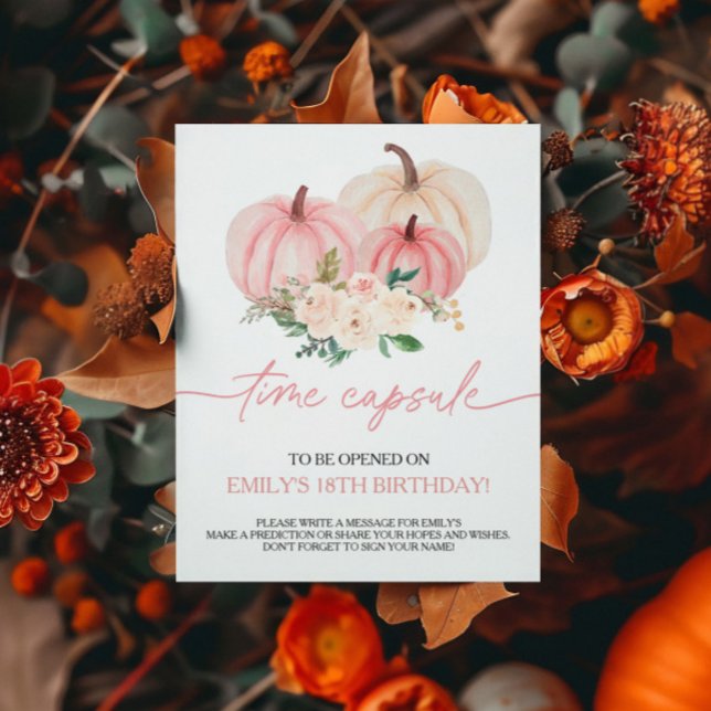 Poster Pequeno Pumpkin Virando Um Sinal De Cápsula (Criador carregado)