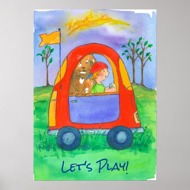 Póster Pequeno Rapaz e Jogo Vamos (Frente)