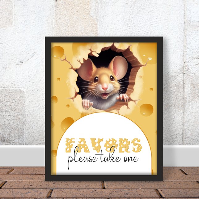Poster Pequeno rato em favos de Chá de fraldas de queijo (Criador carregado)