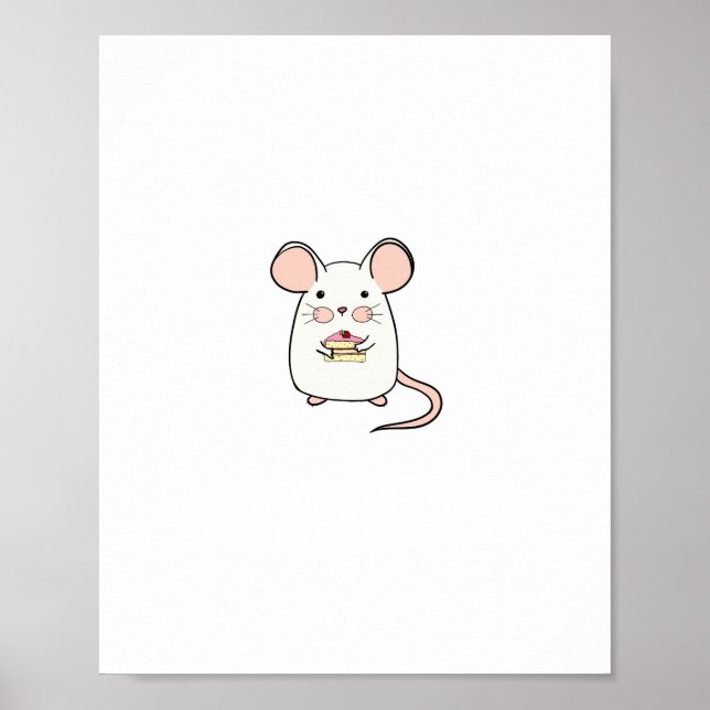 Poster Pequeno rato, tema de rato fofo design (Frente)
