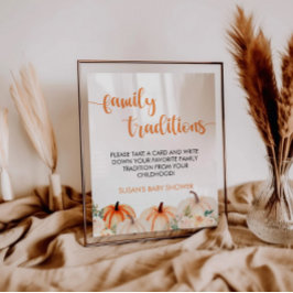 Poster Pequeno Sinal da Família de Chás de fraldas de Abó