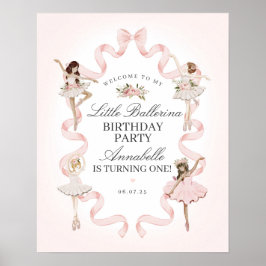 Poster Pequeno sinal de boas-vindas da Festa de aniversár