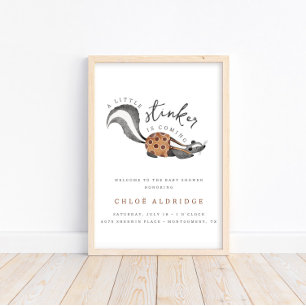 Poster Pequeno Sinal de Boas-vindas do Animal Woodland Po