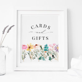 Poster Pequeno Sinal de Cartões e Presentes de Flor Selva