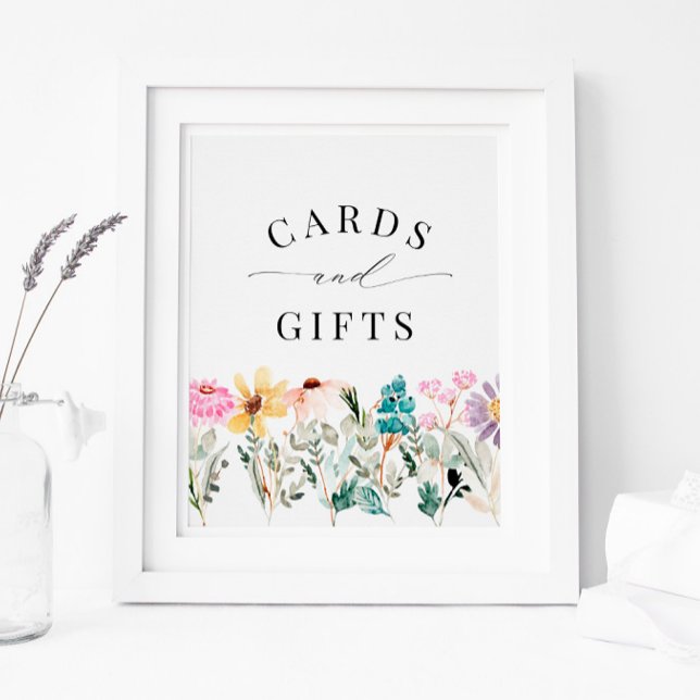 Poster Pequeno Sinal de Cartões e Presentes de Flor Selva (Criador carregado)