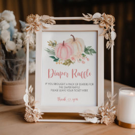 Poster Pequeno Sinal de Fralda de Abóbora