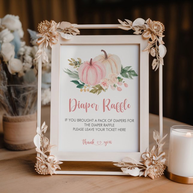 Poster Pequeno Sinal de Fralda de Abóbora (Criador carregado)