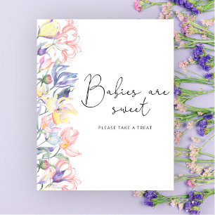 Poster Pequenos bebês de flores silvestres são chás de fr