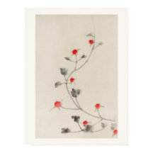 Pequenos Blossomas Vermelhos em uma Vinha por Kats