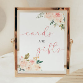 Poster Pequenos Cartões de Chá de fraldas de Abóbora e Si