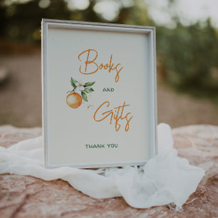 Poster Pequenos Chás de fraldas de Citros e Presentes